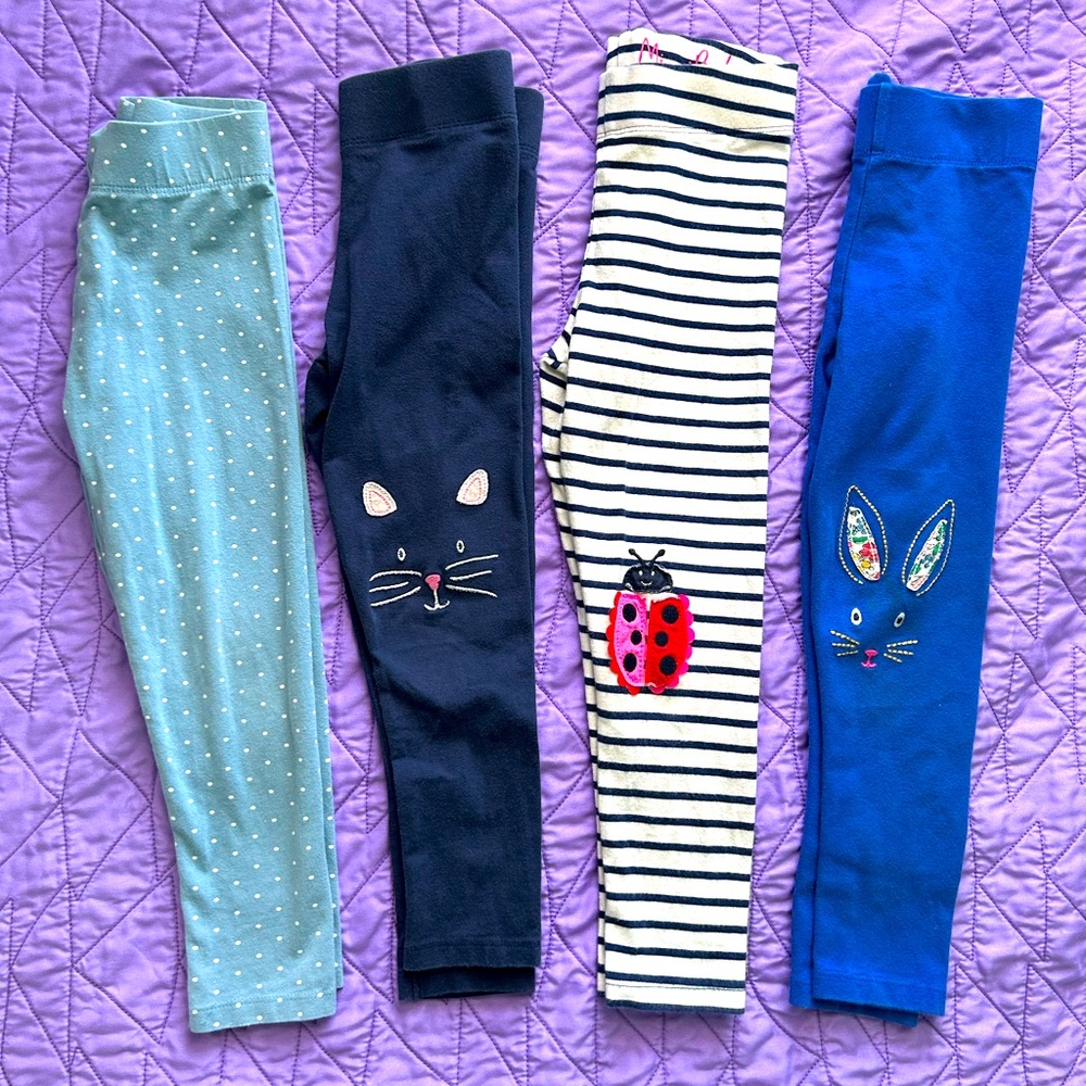 Mini Boden appliqué leggings lot
